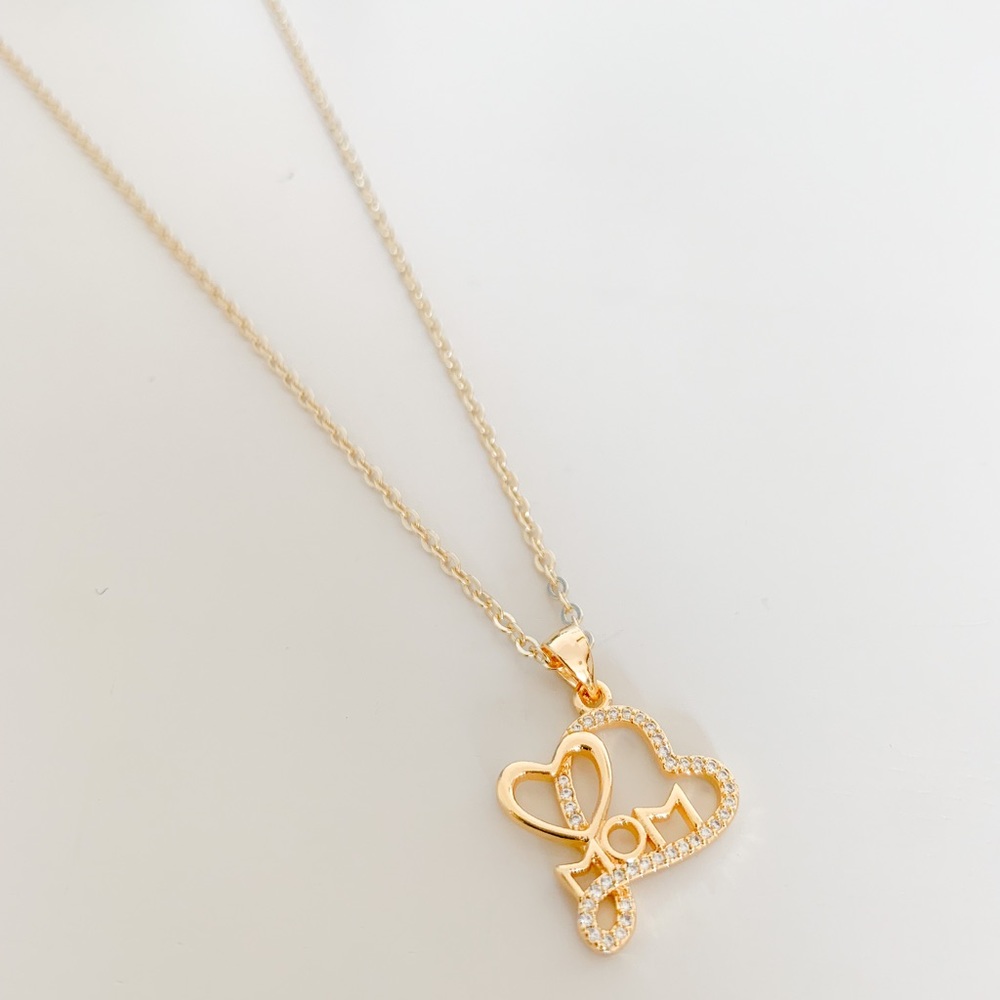 Heart Mom Necklace | 14k Gold Filled - Picture 3 of 7